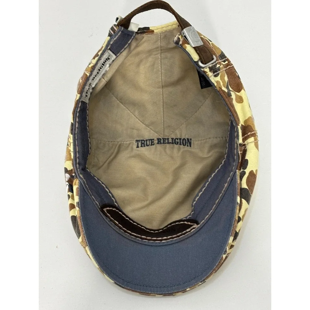 True‎ Religion Strap back Flat Cap Hat Mens Camo Duck Hunter Retro Vintage